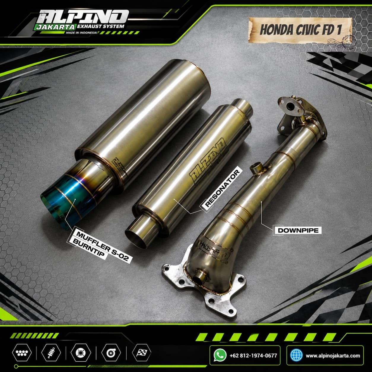 Knalpot CIVIC fd1